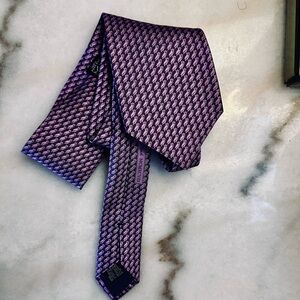Thomas Pink London Silk Tie – Purple Owl Pattern – MCMXCVIII Made in England